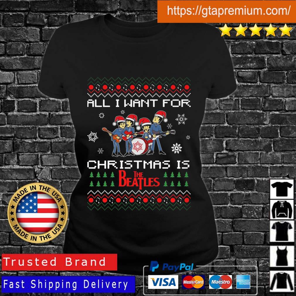 beatles christmas sweater