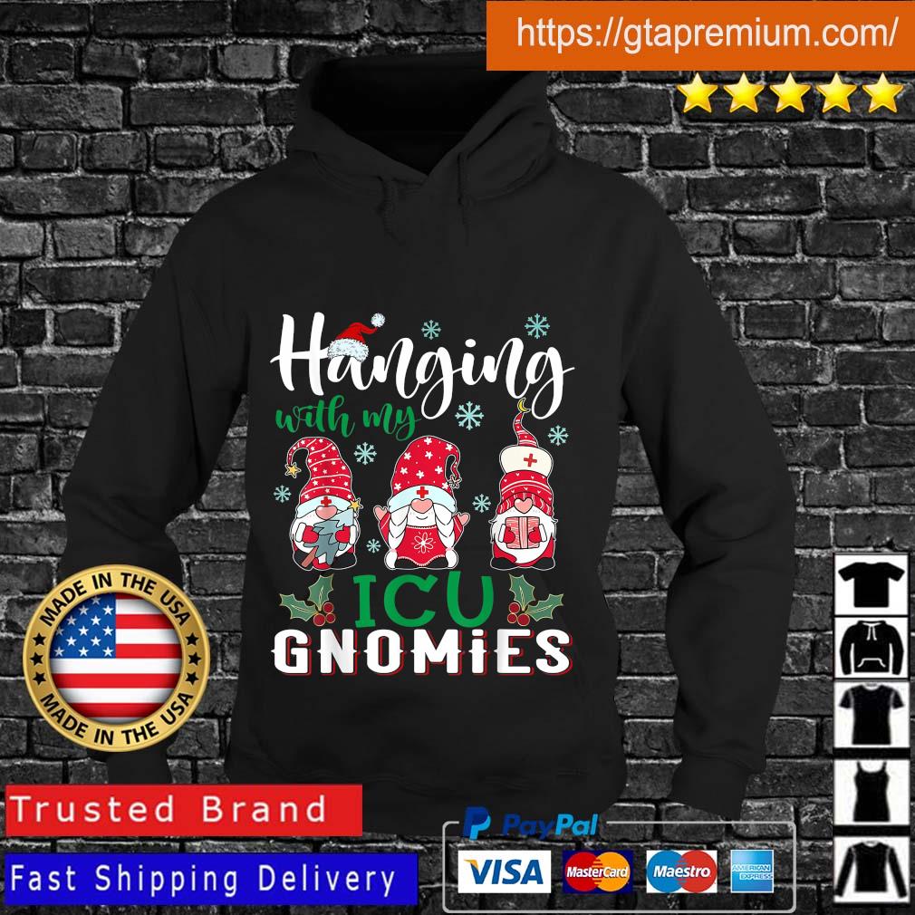 Hanging icu Gnomies Nurse Christmas sweats Hoodie